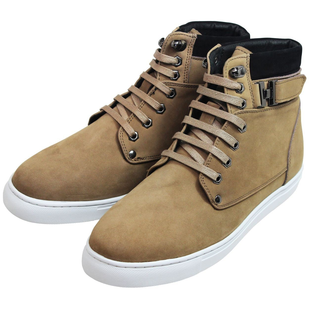 T53121 - 2.6 Inches Taller (Nubuck Tan) - High Top Men's Sneak-boot