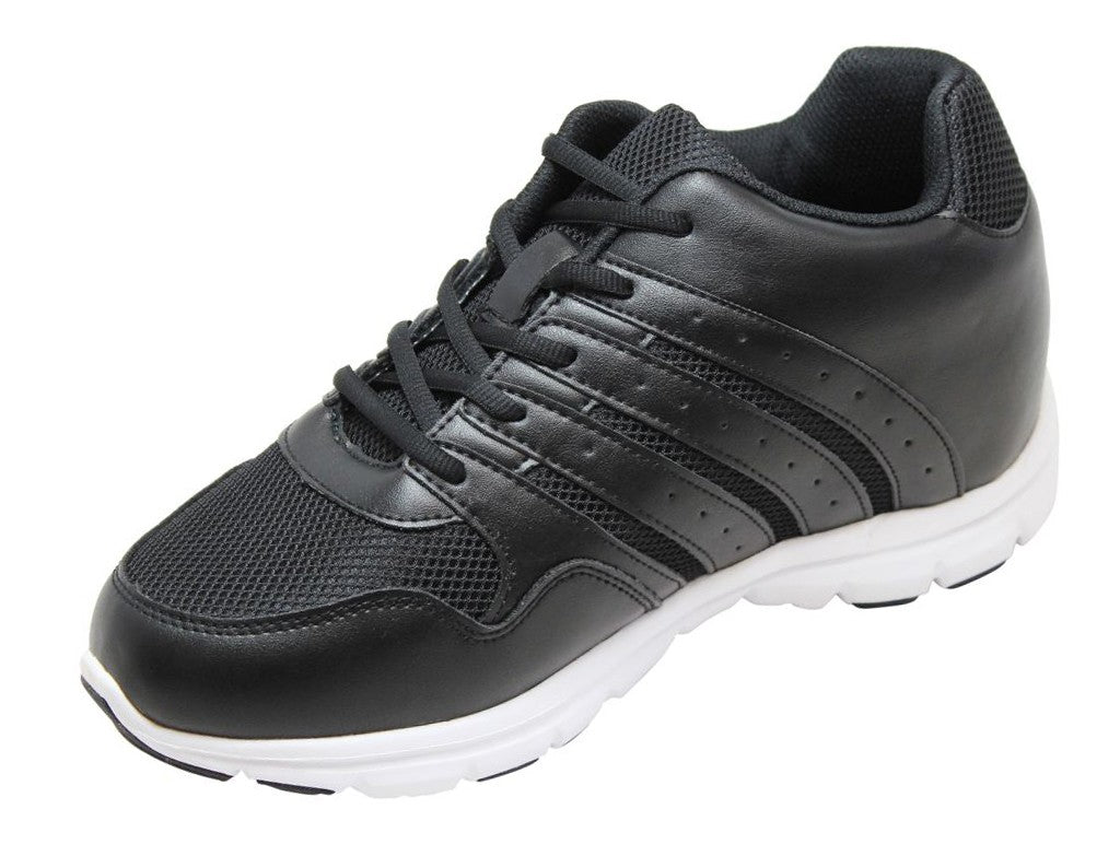 G8817 - 3.2 Inches Taller (Black) - Super Lightweight Men's Sneakers
