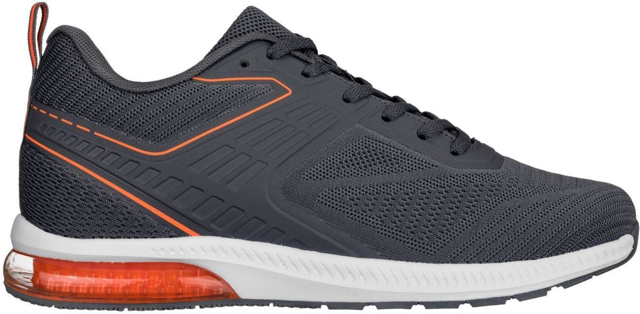 Q232 - 2.4 Inches Taller (Grey/Orange) - Super Lightweight Men's Sneakers