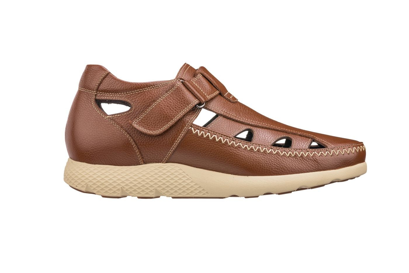 K2133 - 2.8 Inches Taller (Brown) - Fisherman Sandal Lightweight