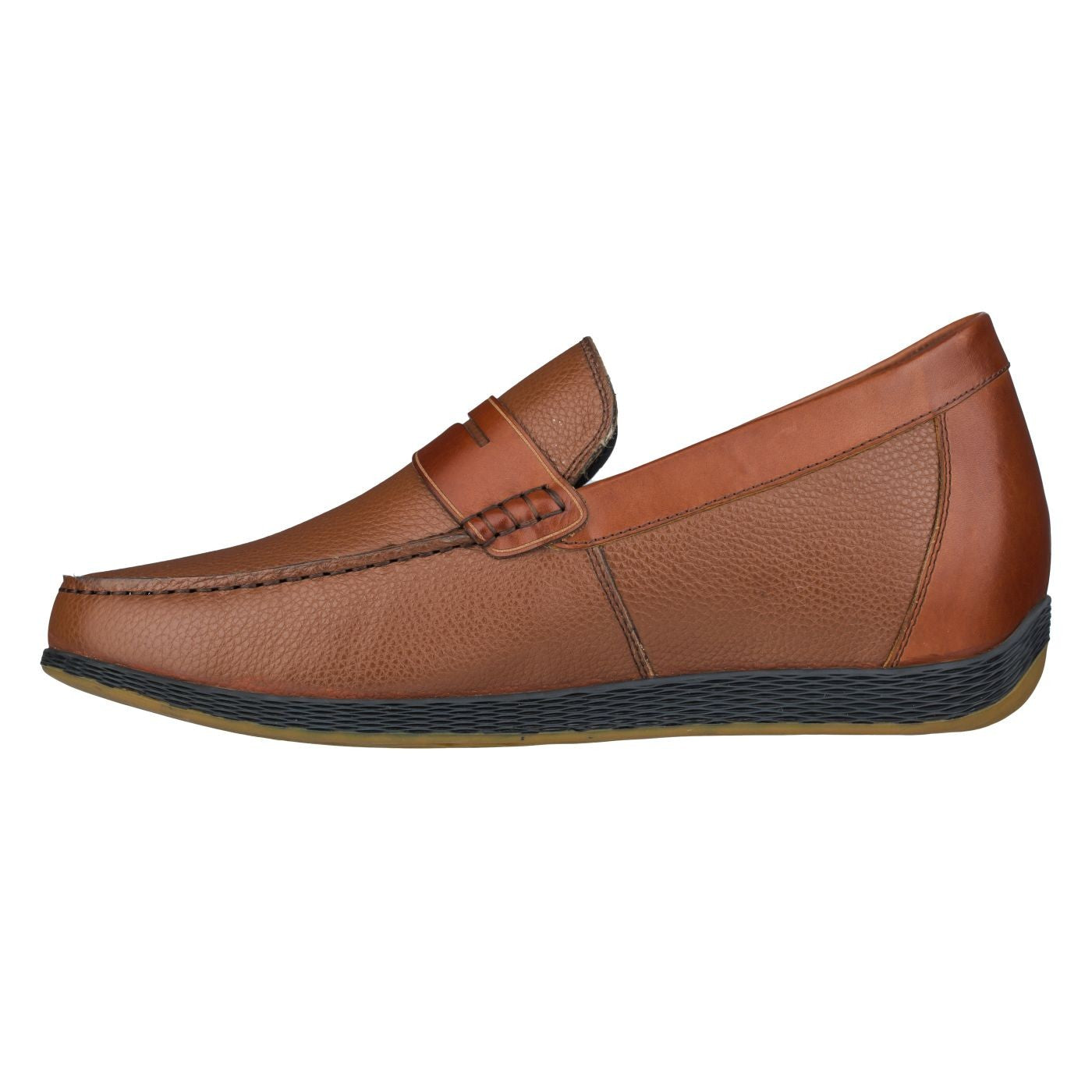 Lightweight Brown Penny Loafers - 2.4 Inches - S1092