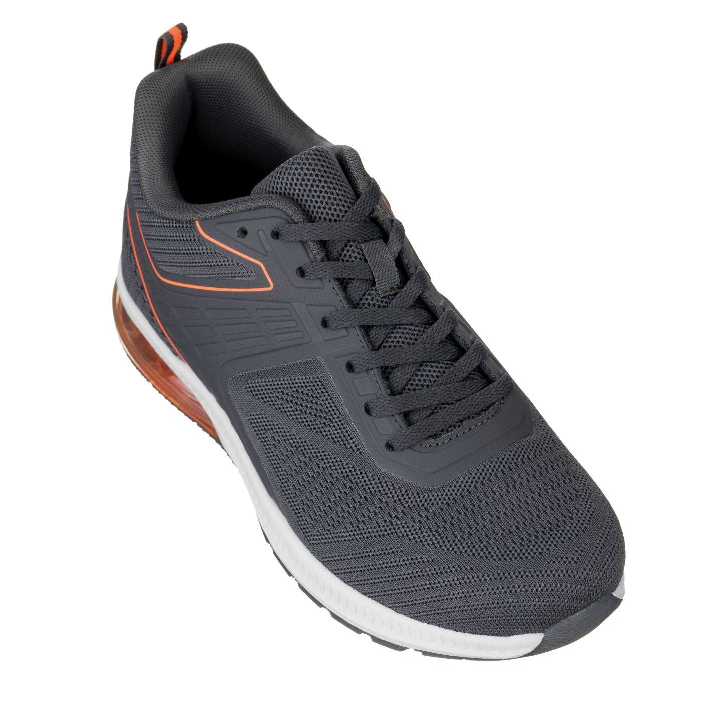 Q232 - 2.4 Inches Taller (Grey/Orange) - Super Lightweight Men's Sneakers