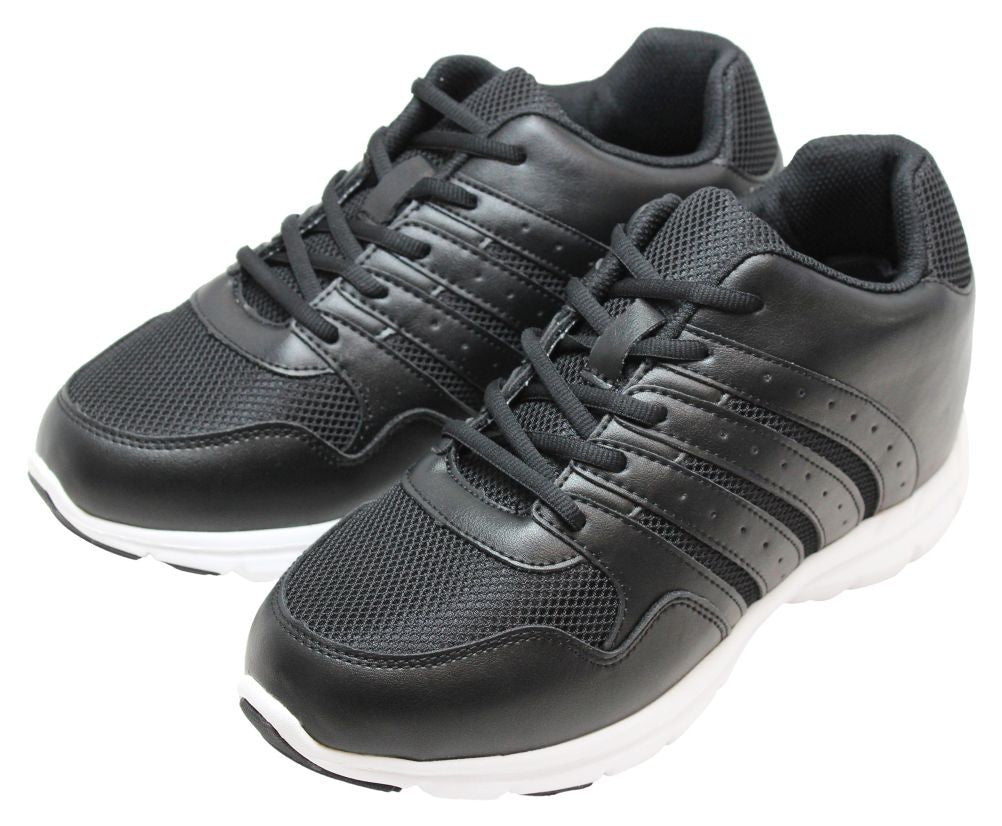 G8817 - 3.2 Inches Taller (Black) - Super Lightweight Men's Sneakers