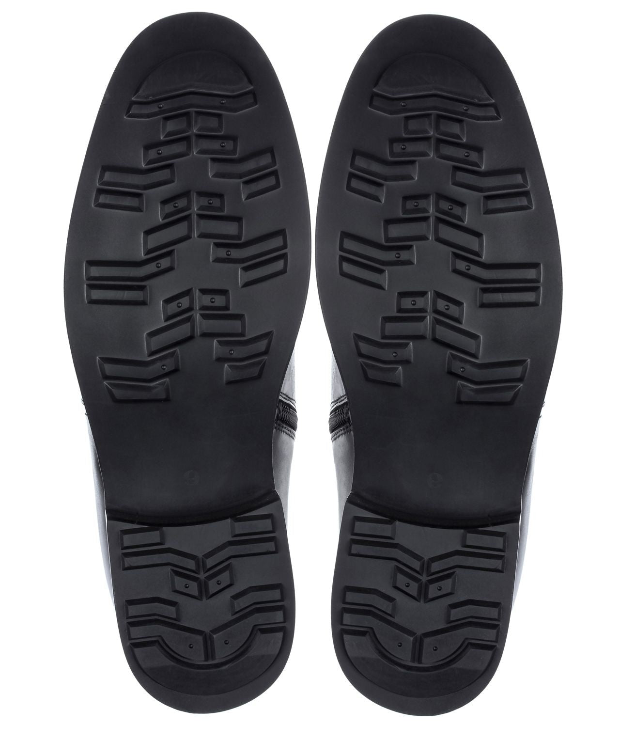 K50658 - Black Leather Zipper Dress Men's Boots - 3.2 Inches
