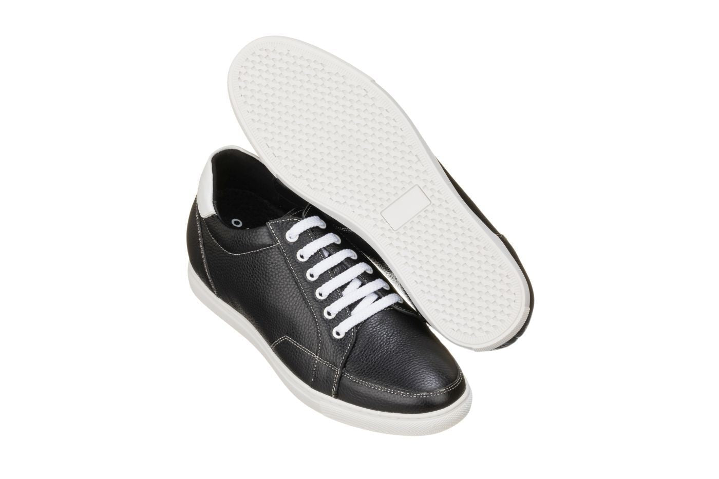 K0081 - 2.5 Inches Taller (Black/White) - Men's Sneakers
