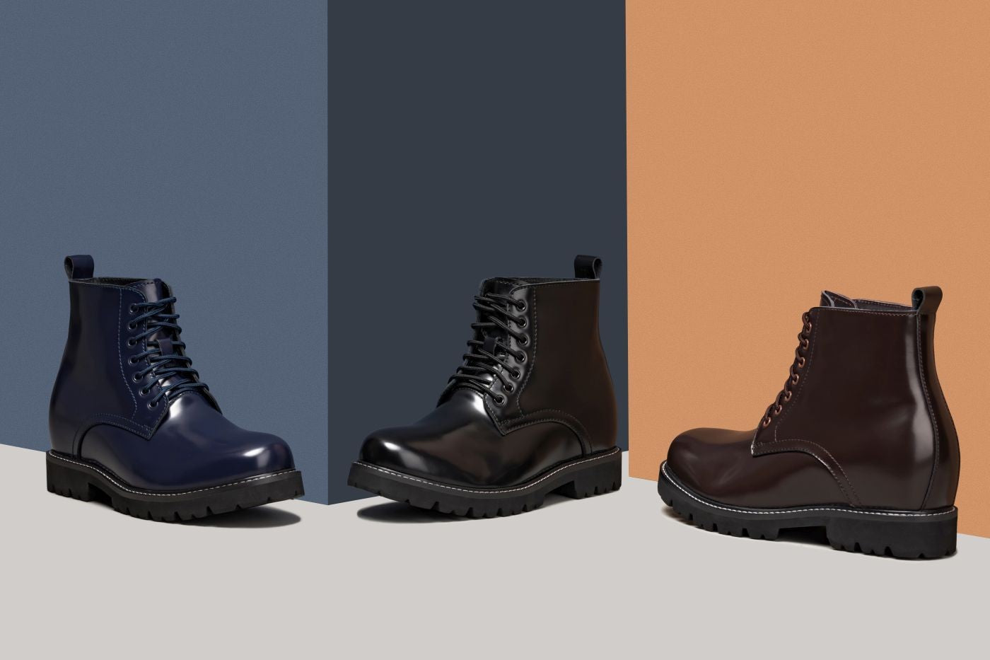 K8710 - 3.3 Inches Taller (Black) - Men's Boots