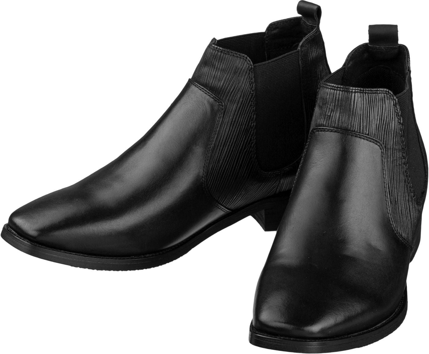 T54021 - Black Leather Chelsea Men's Boots - 3 Inches