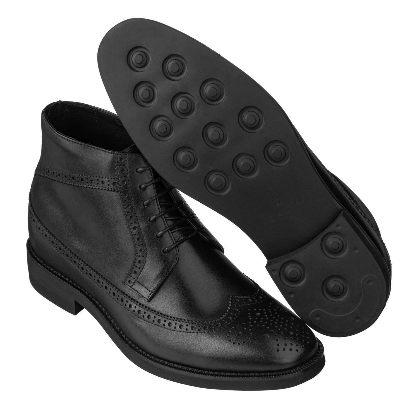S27001 - 3.2 Inches Taller (Black) - Lightweight Men's Boots