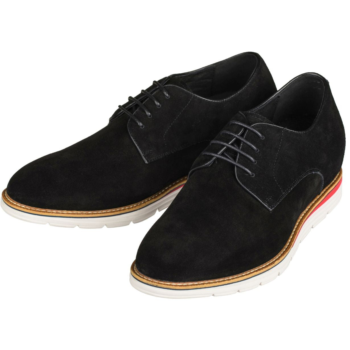 Y4222 - Men's Shoes 3.2 Inches Taller (Nubuck Black)
