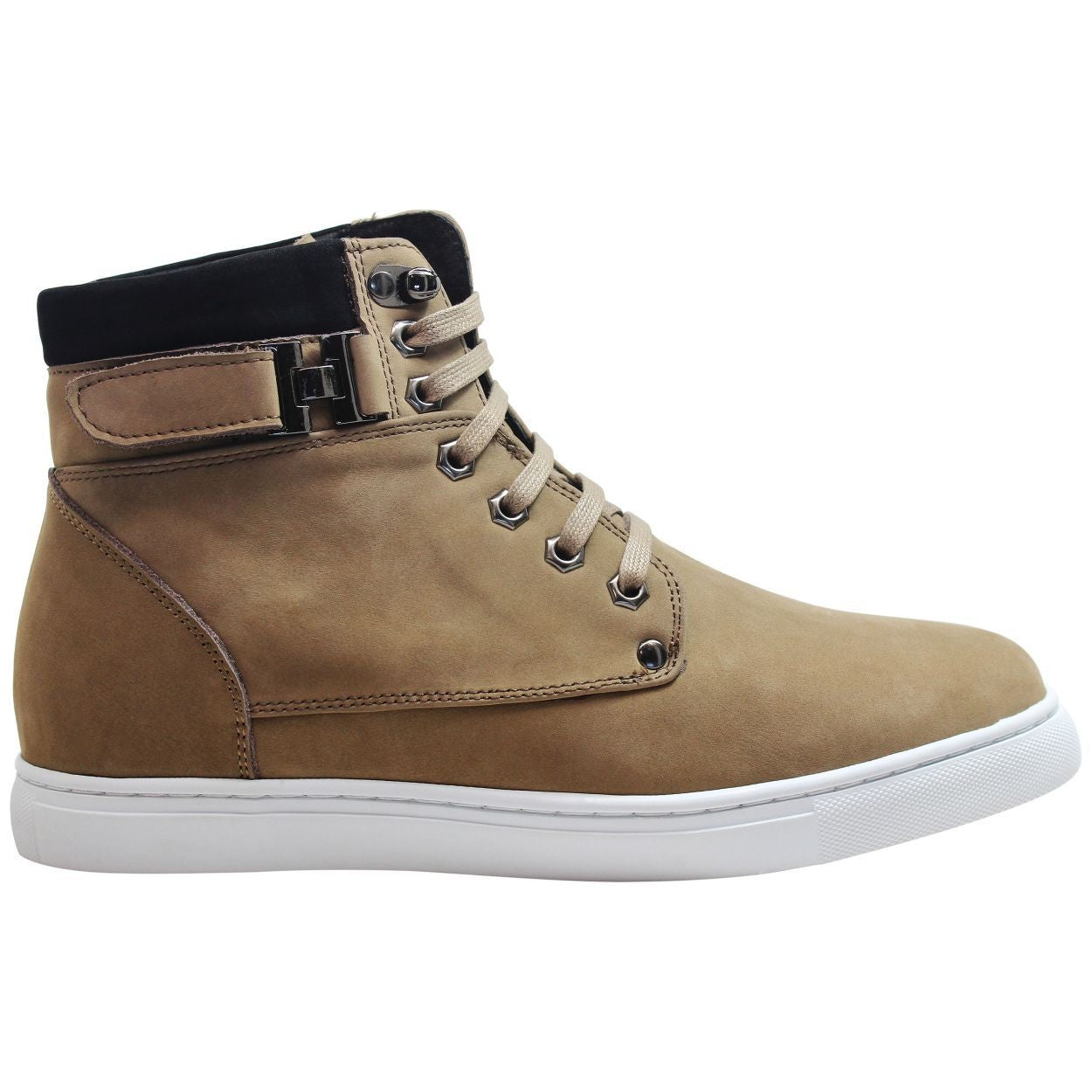 T53121 - 2.6 Inches Taller (Nubuck Tan) - High Top Men's Sneak-boot