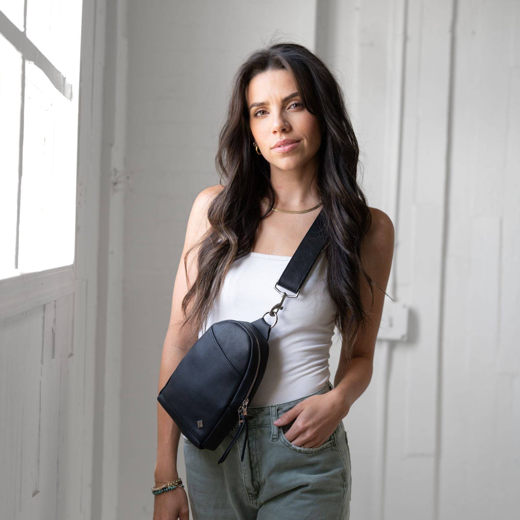 Stylish Leather Sling Bag for Women