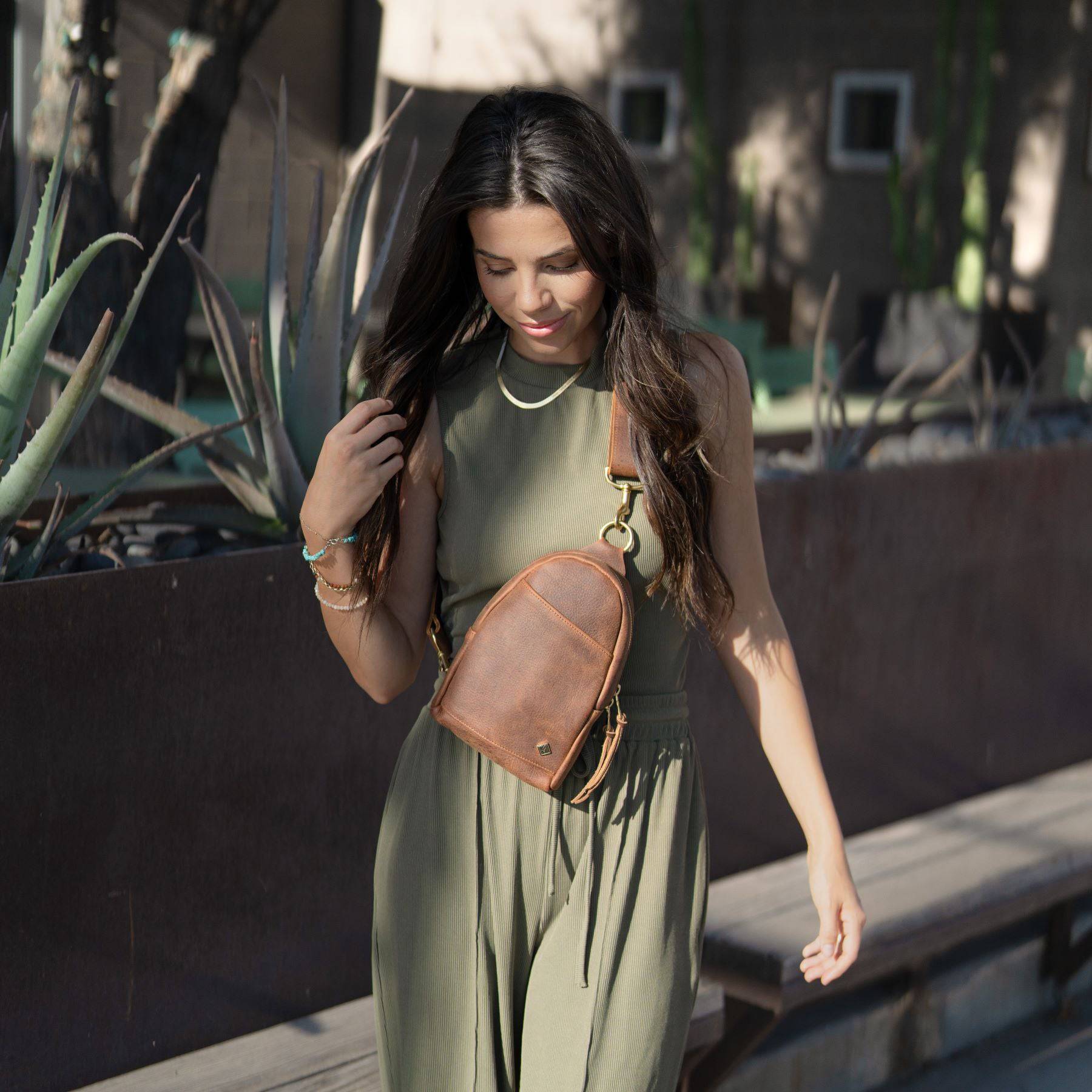 Stylish Leather Sling Bag for Women