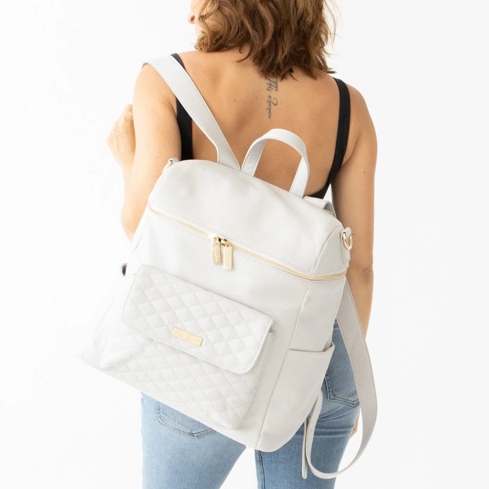 Monaco Backpack Diaper Bag | Stone Grey