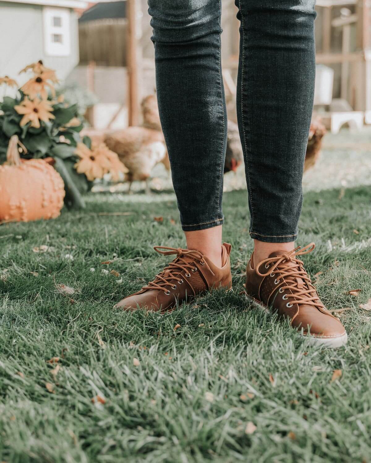 Classic Walker Grounding Shoes • Brown and Grey Leather