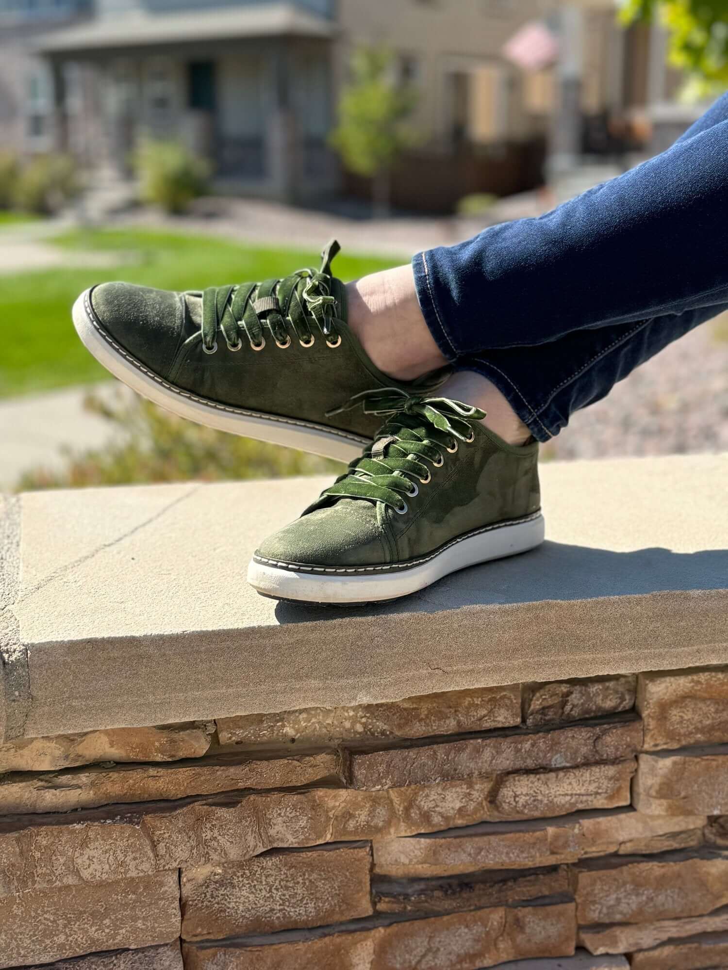 Charlotte Walker Grounding Shoes • Olive Suede