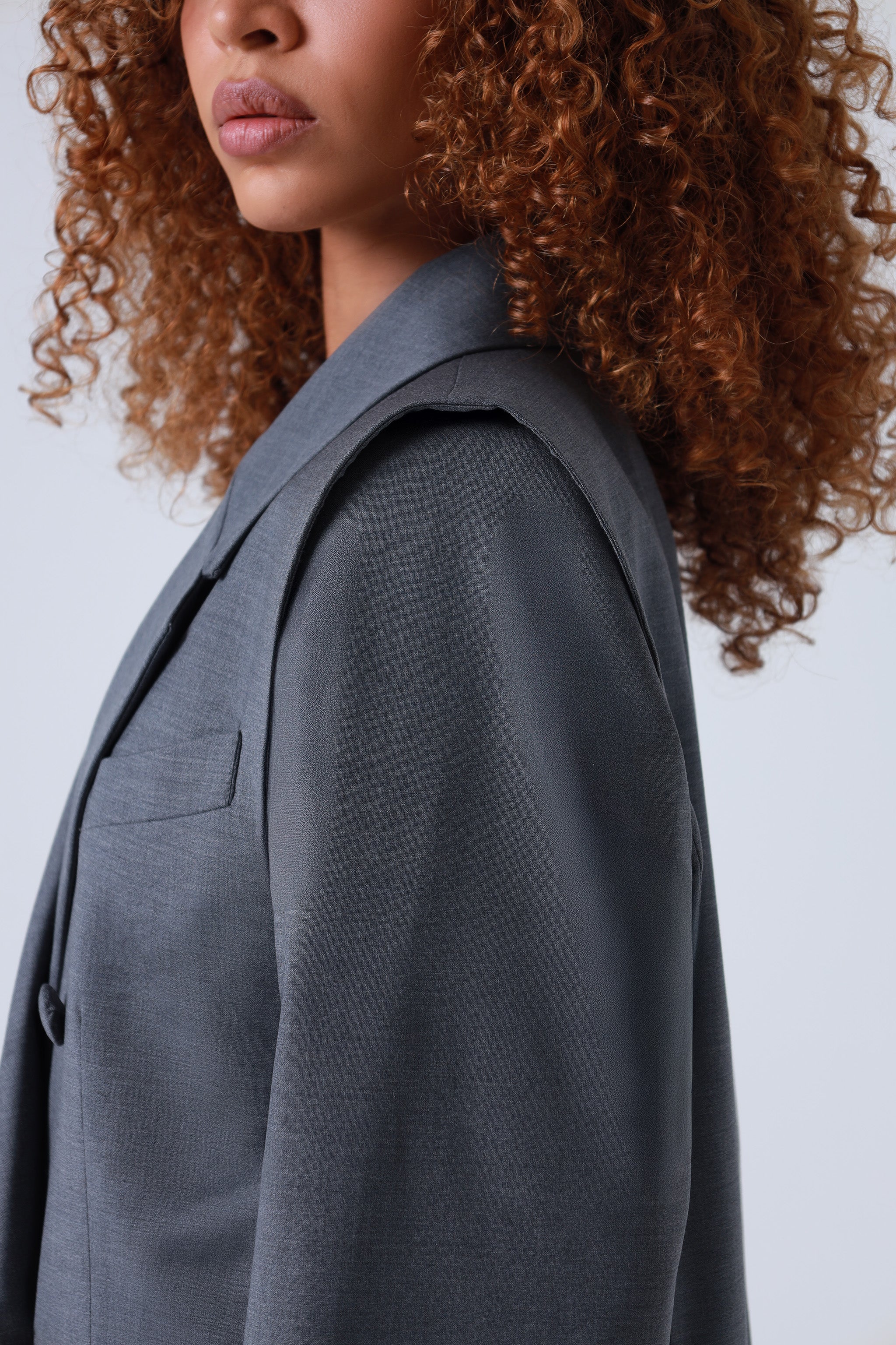 Broadway 3-piece Sophia Tailored Virgin Wool Suit in Mid Grey