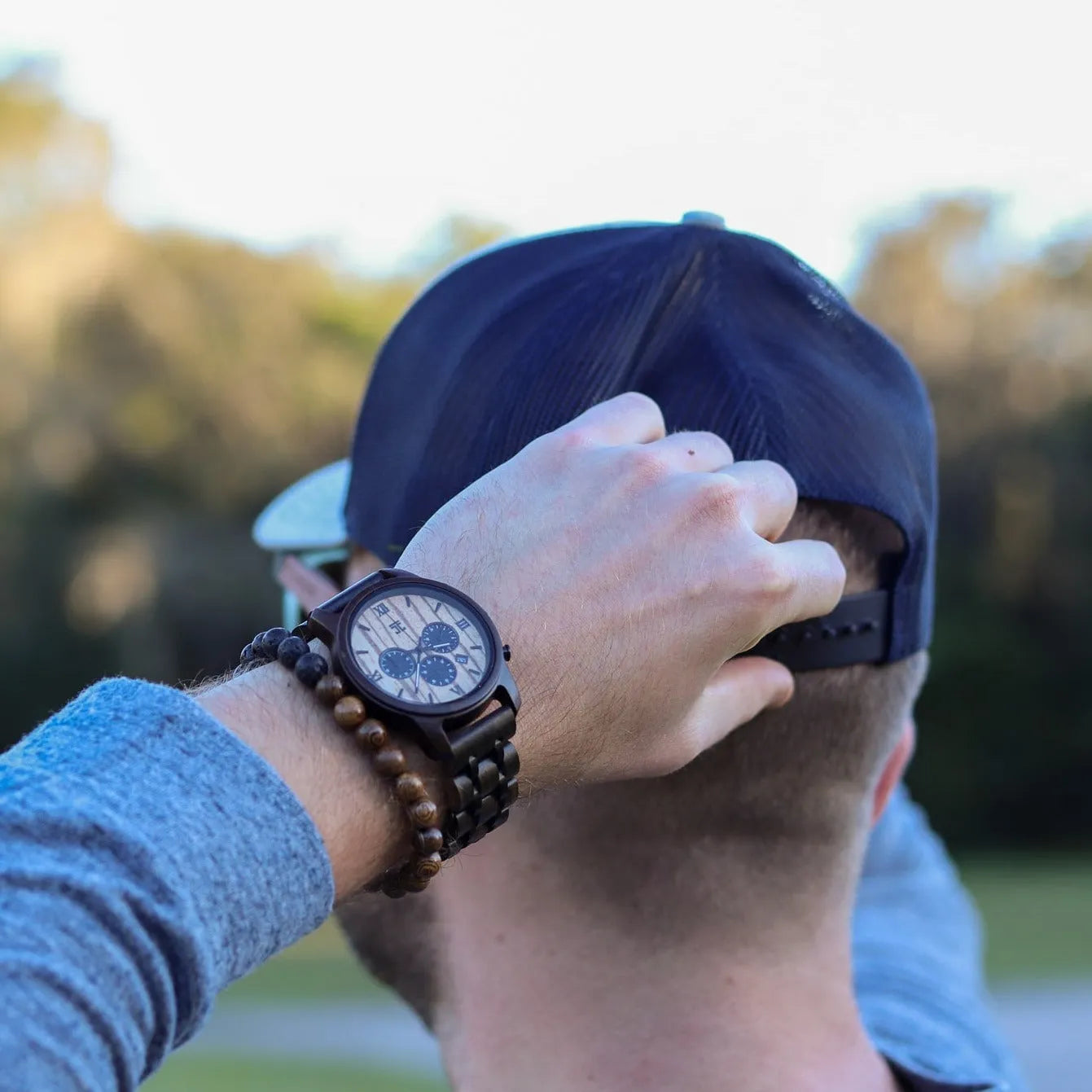 Wild Men's Watch | Black Sandalwood & Zebrawood Chronograph