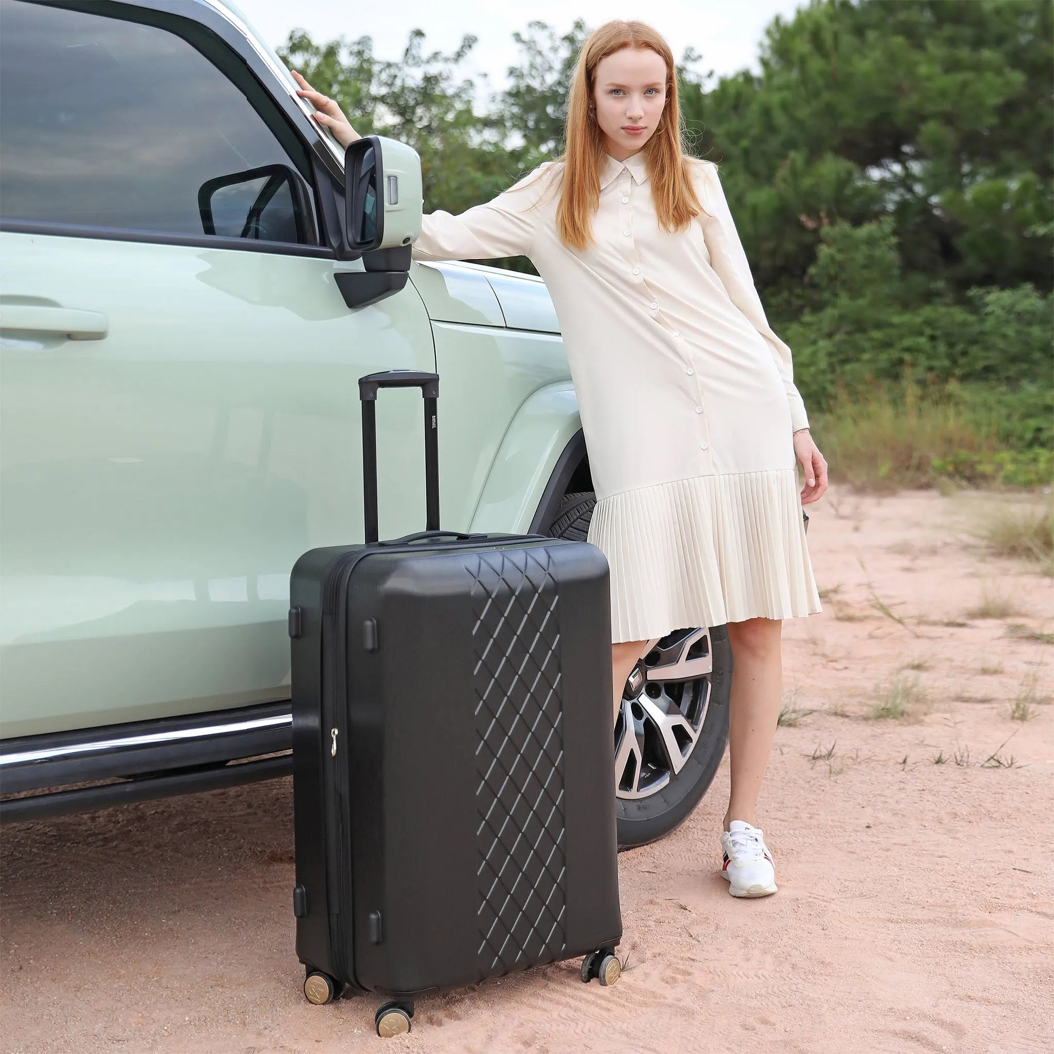 stylish luggage set for women badgley mischka