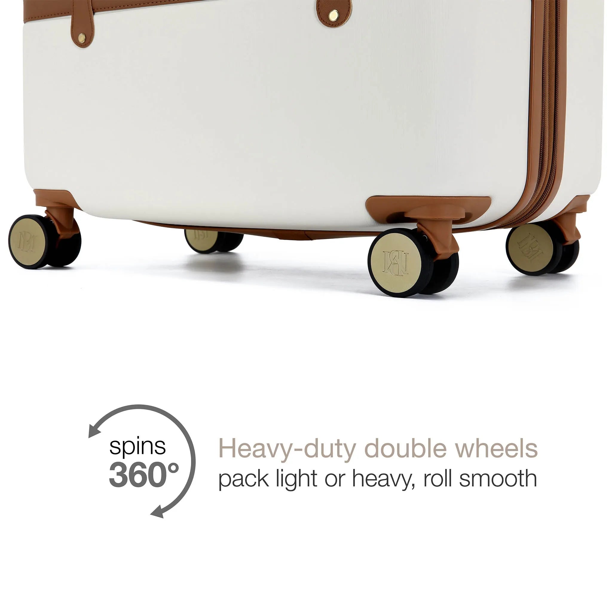 360 degree spinning wheels on luggage