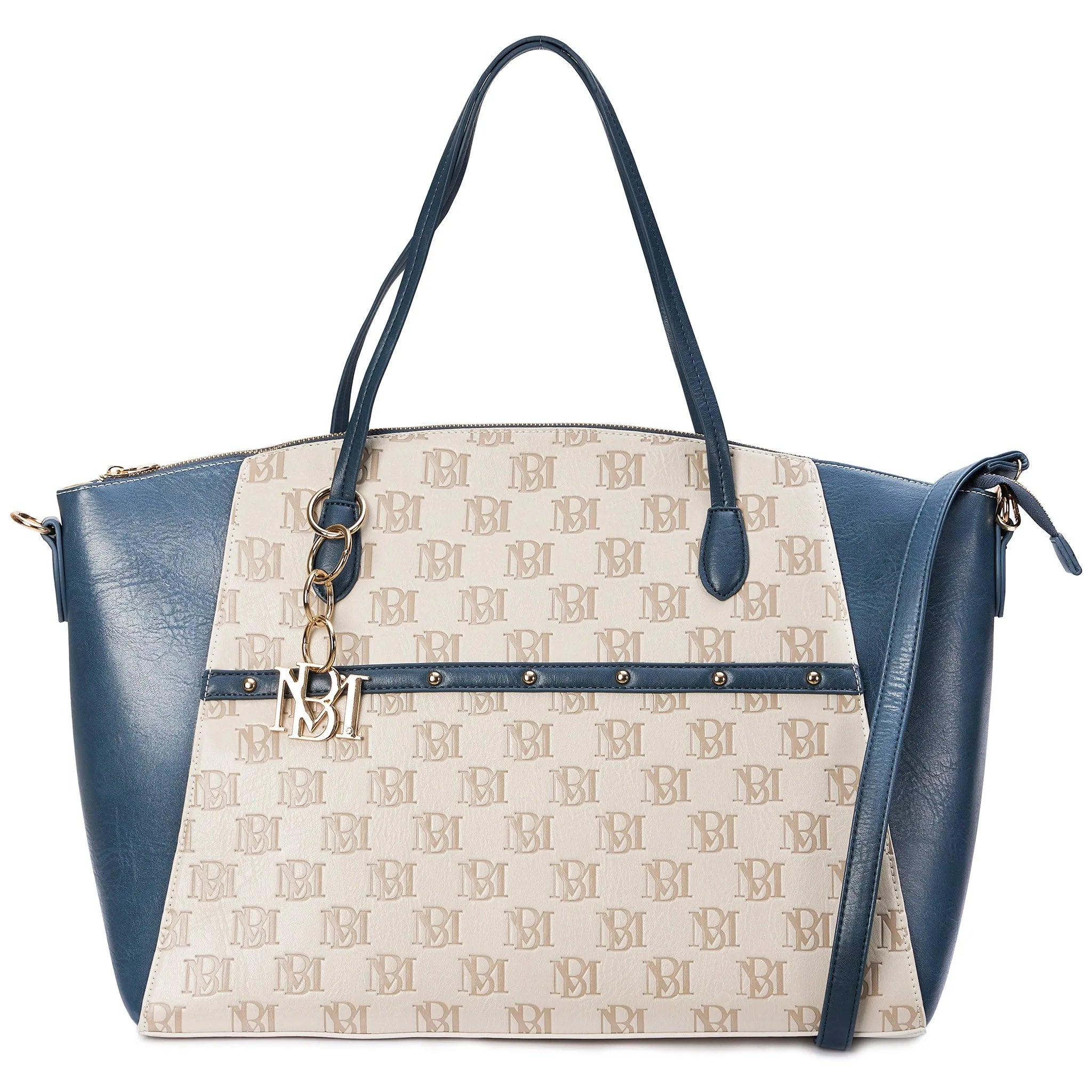 blue vegan leather women's purse badgley mischka