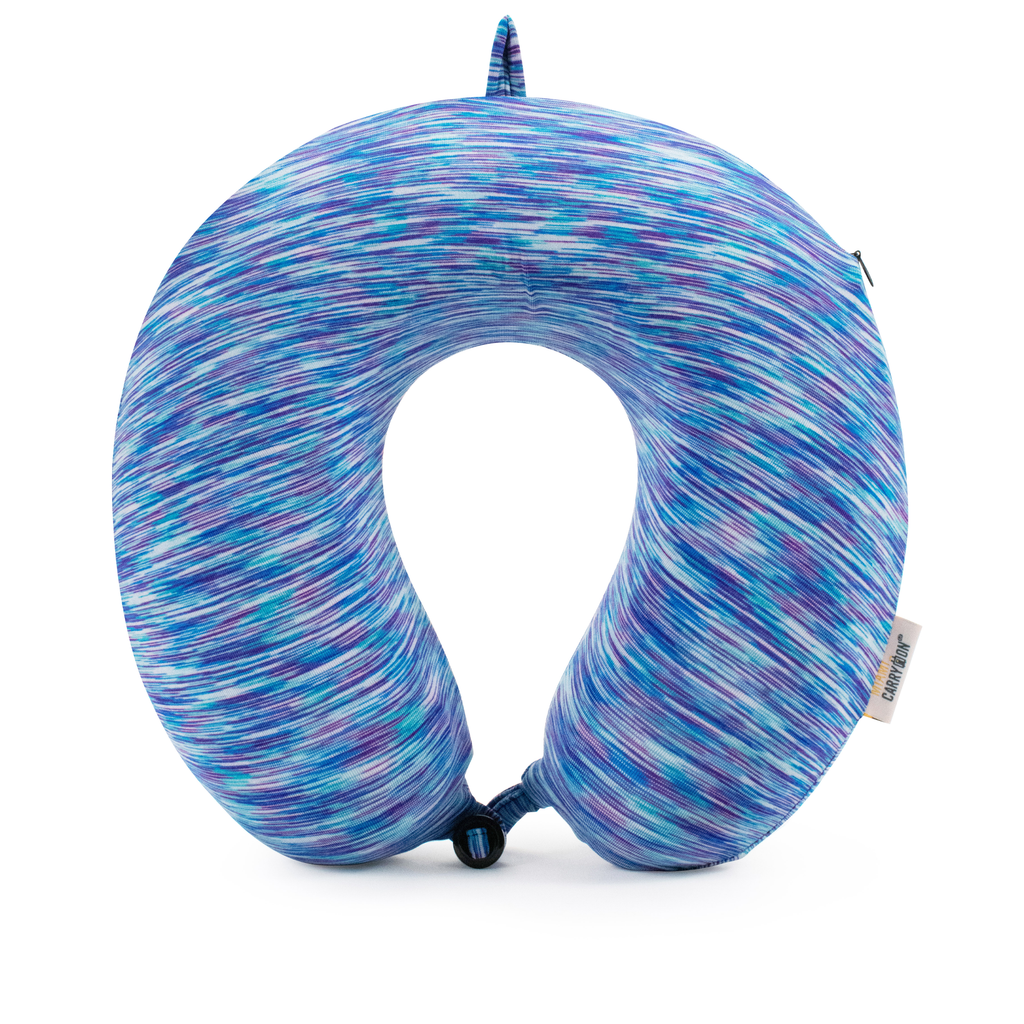 Space Dye Memory Foam Neck Pillow - Teal and Purple 