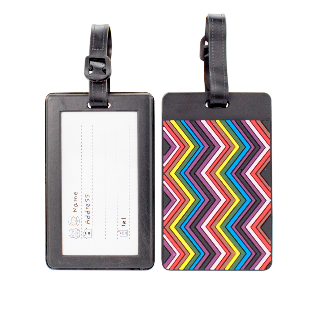 Colorful Collection Luggage Tags Set of 2 - Rainbow