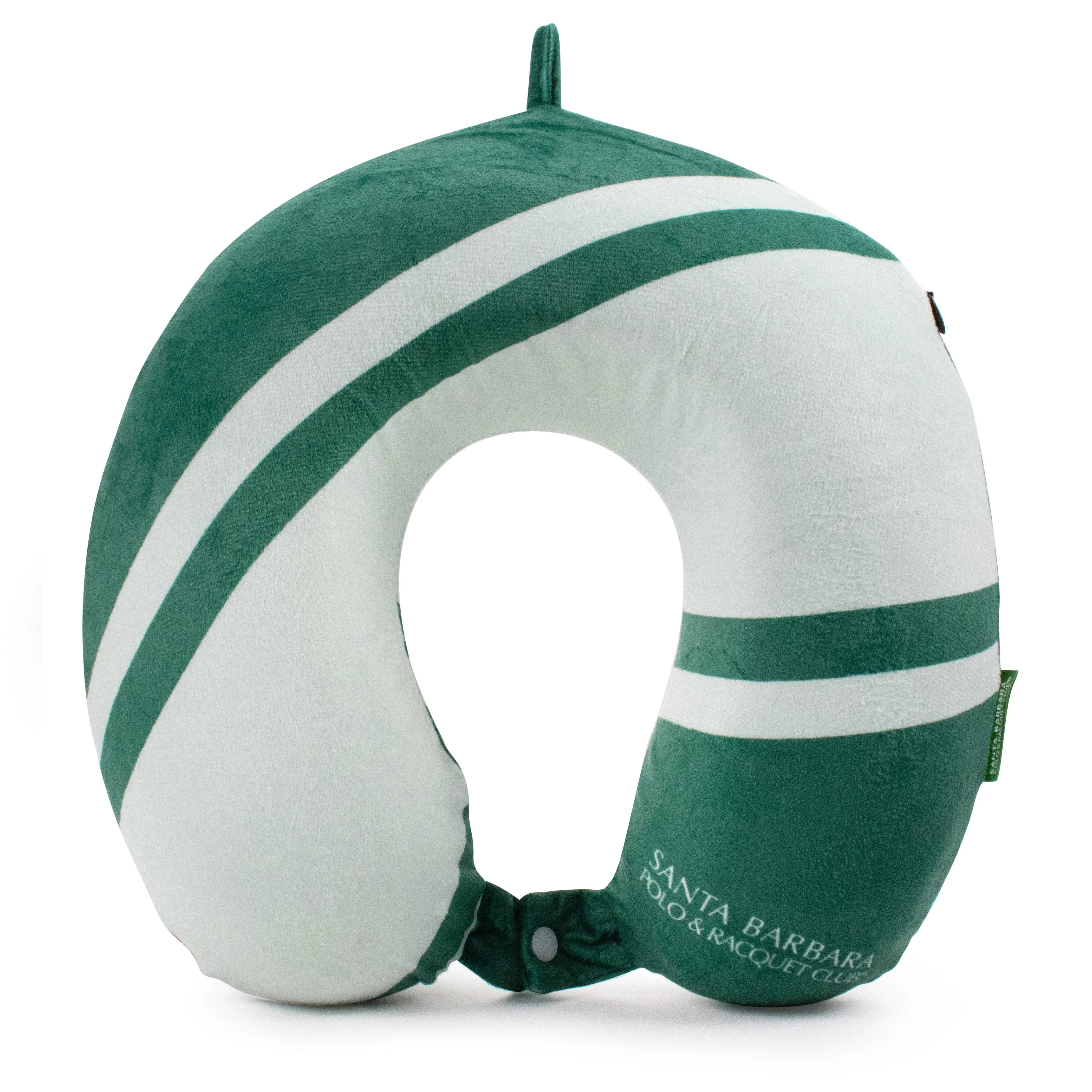 Santa Barbara Polo & Racquet Club Memory Foam Travel Neck Pillow - Green - Travellty