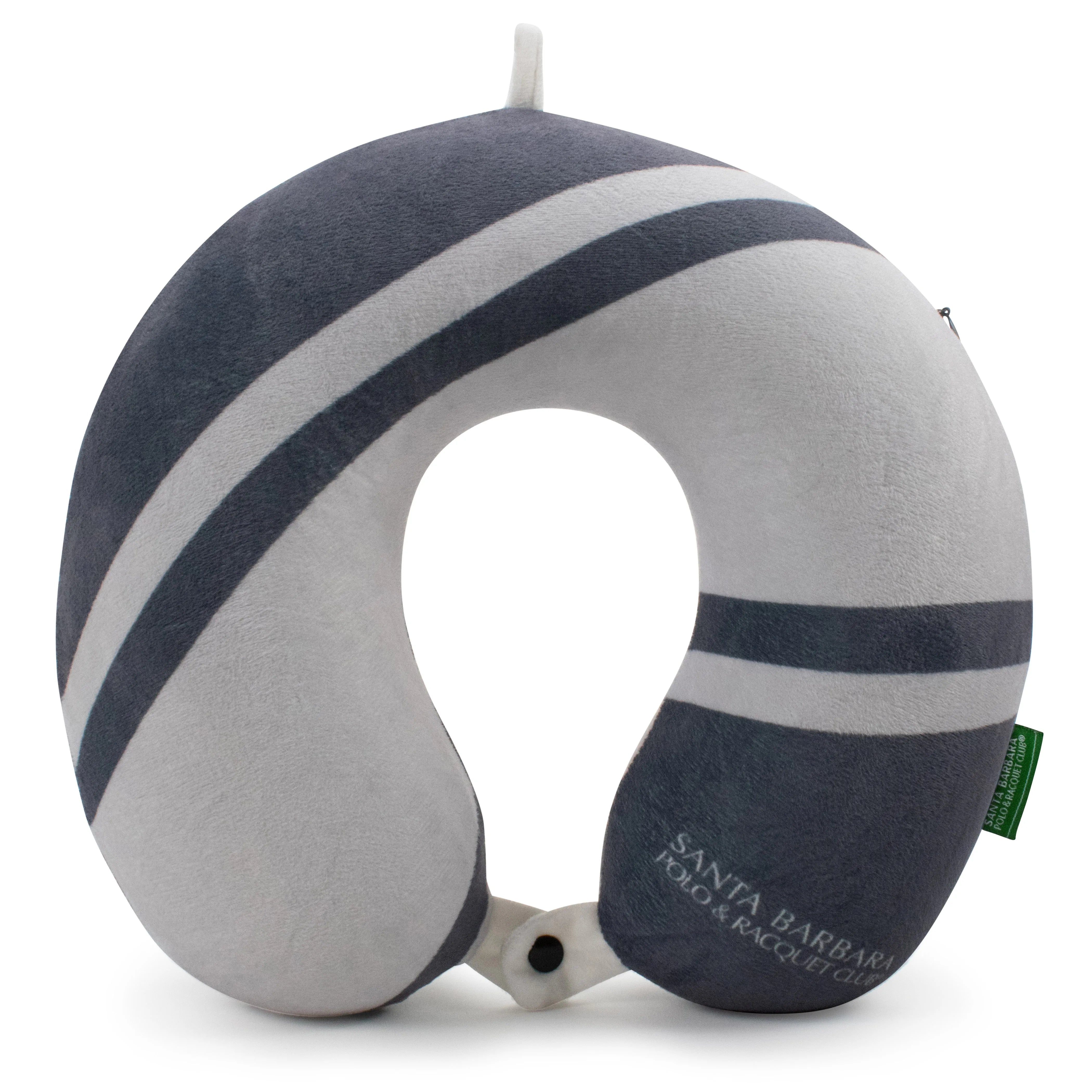 Santa Barbara Polo & Racquet Club Memory Foam Travel Neck Pillow - Grey - Travellty