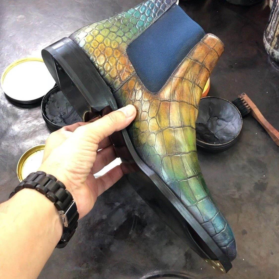 007 Croc Chelsea Patina Boots II