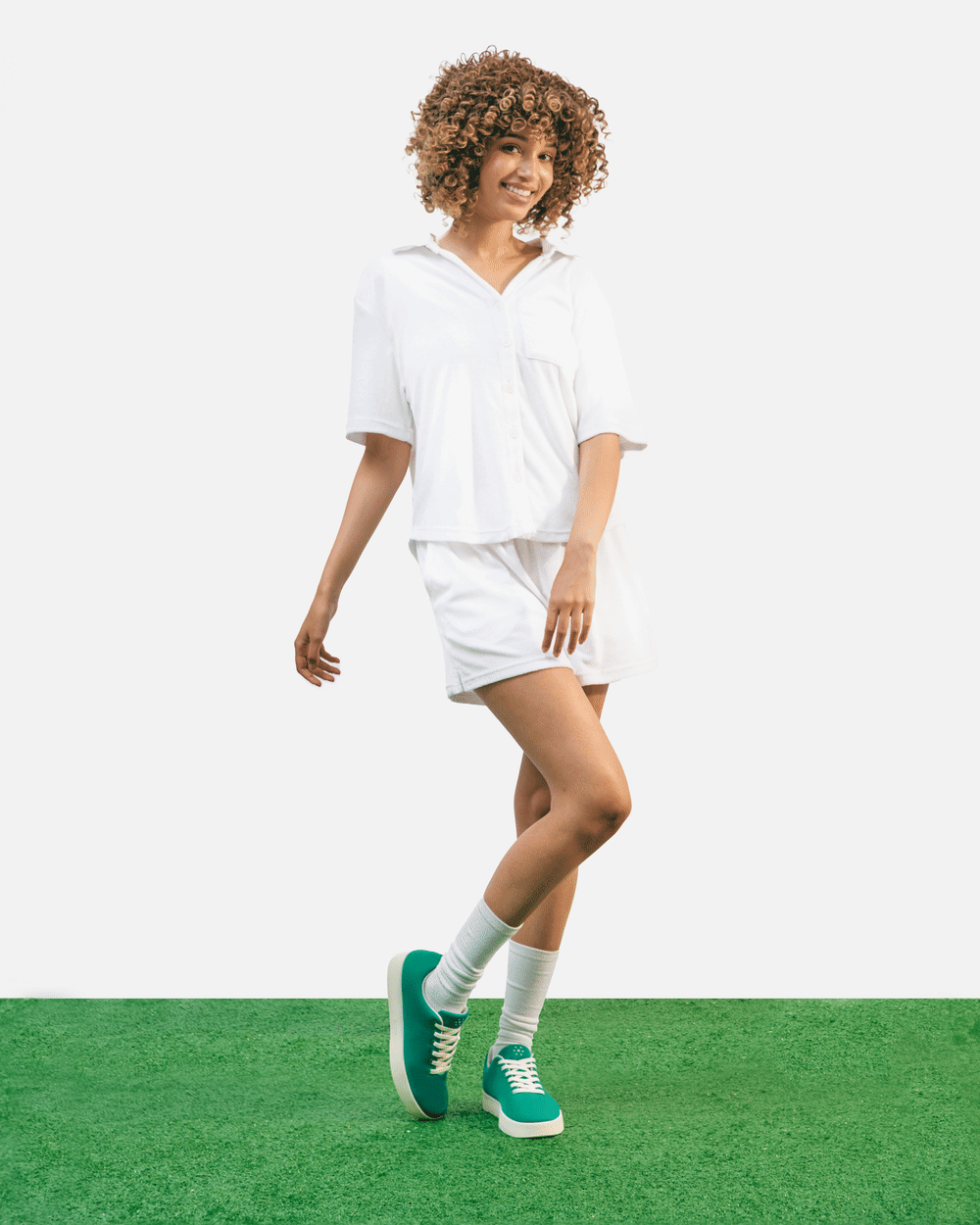 Model 001: Tropical Green Sneakers