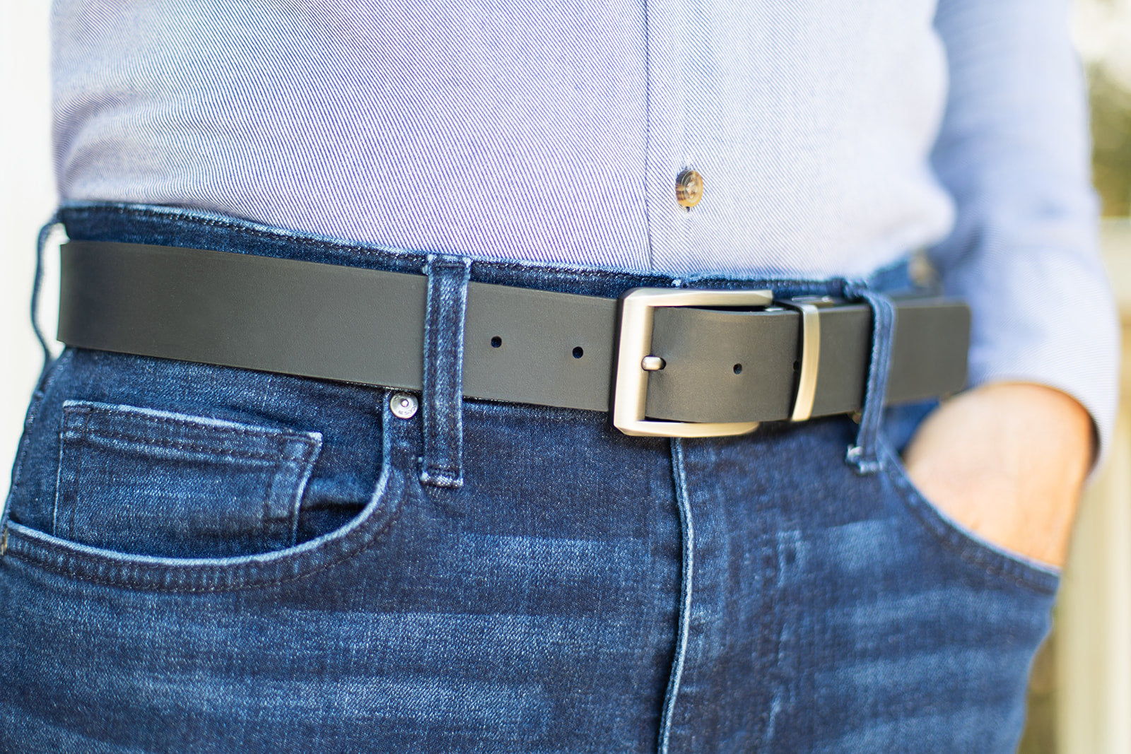 1.25 Inch Reversible Leather Belt