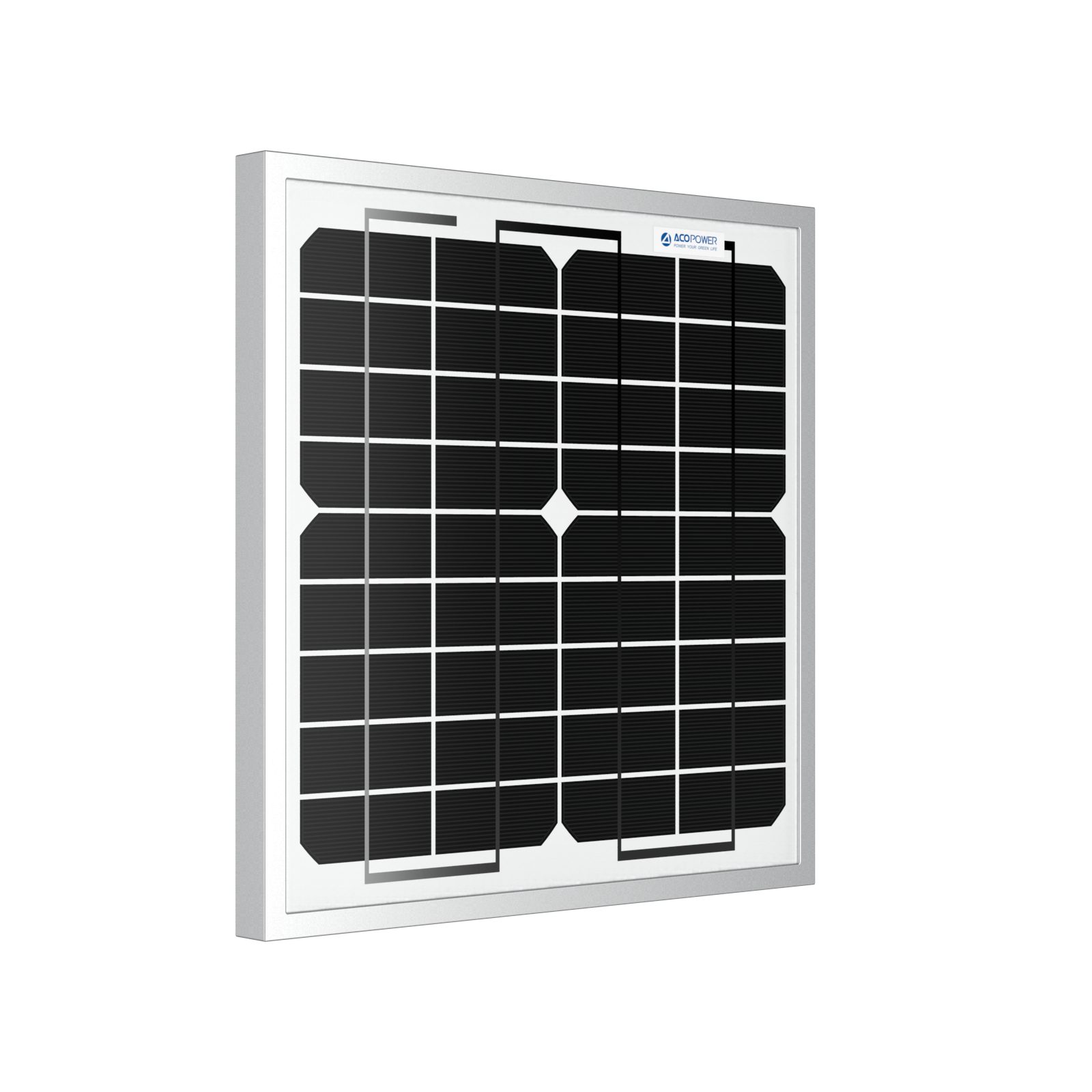 ACOPower 10W Mono Solar Panel for 12V Battery Charging RV Boat, Off Grid