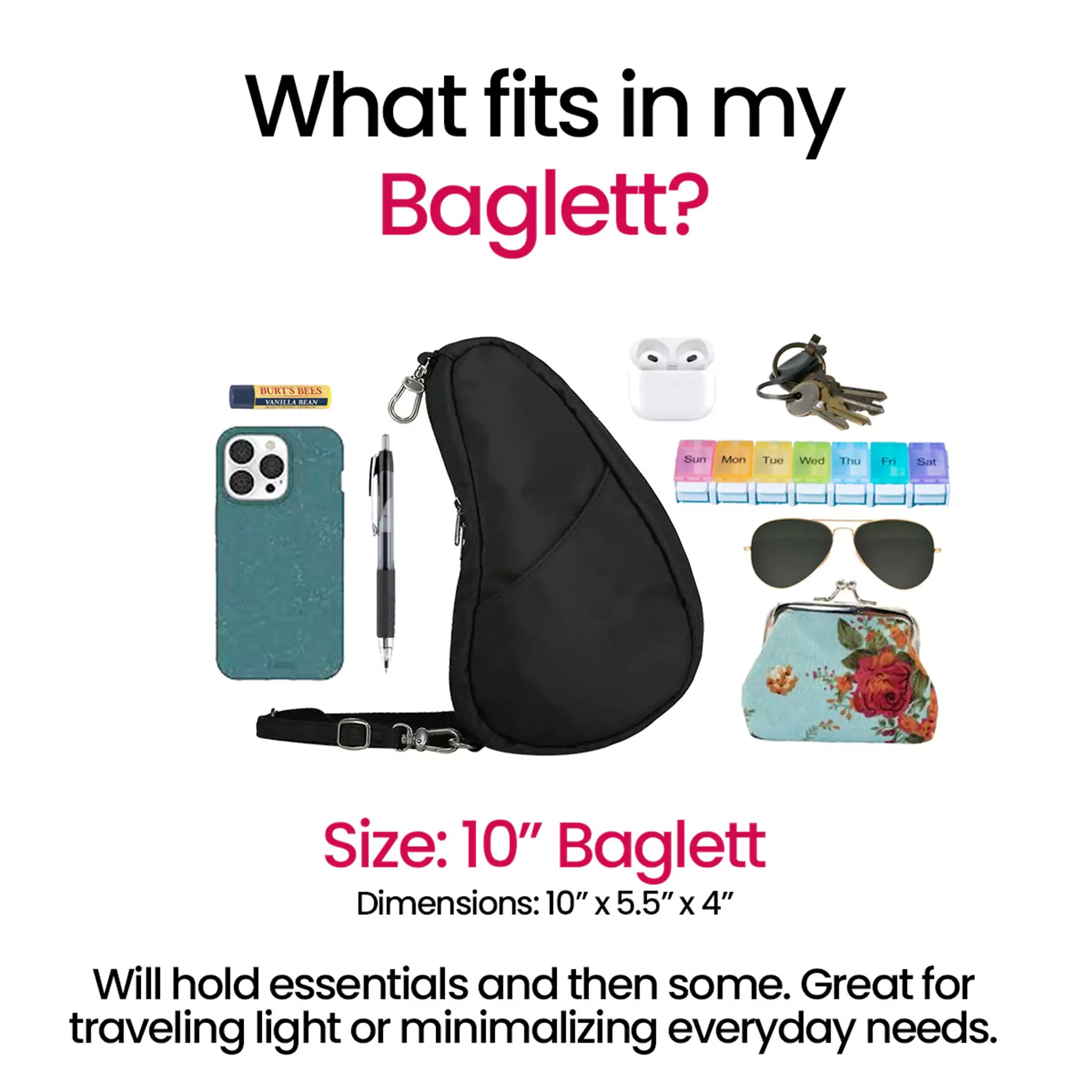 Microfiber 10" Baglett (Black)