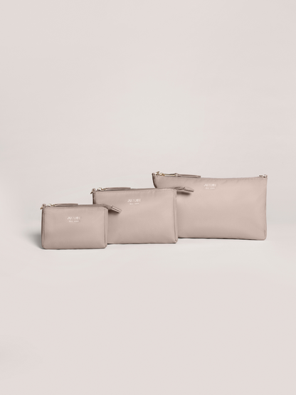 3-piece Pouch Set Taupe