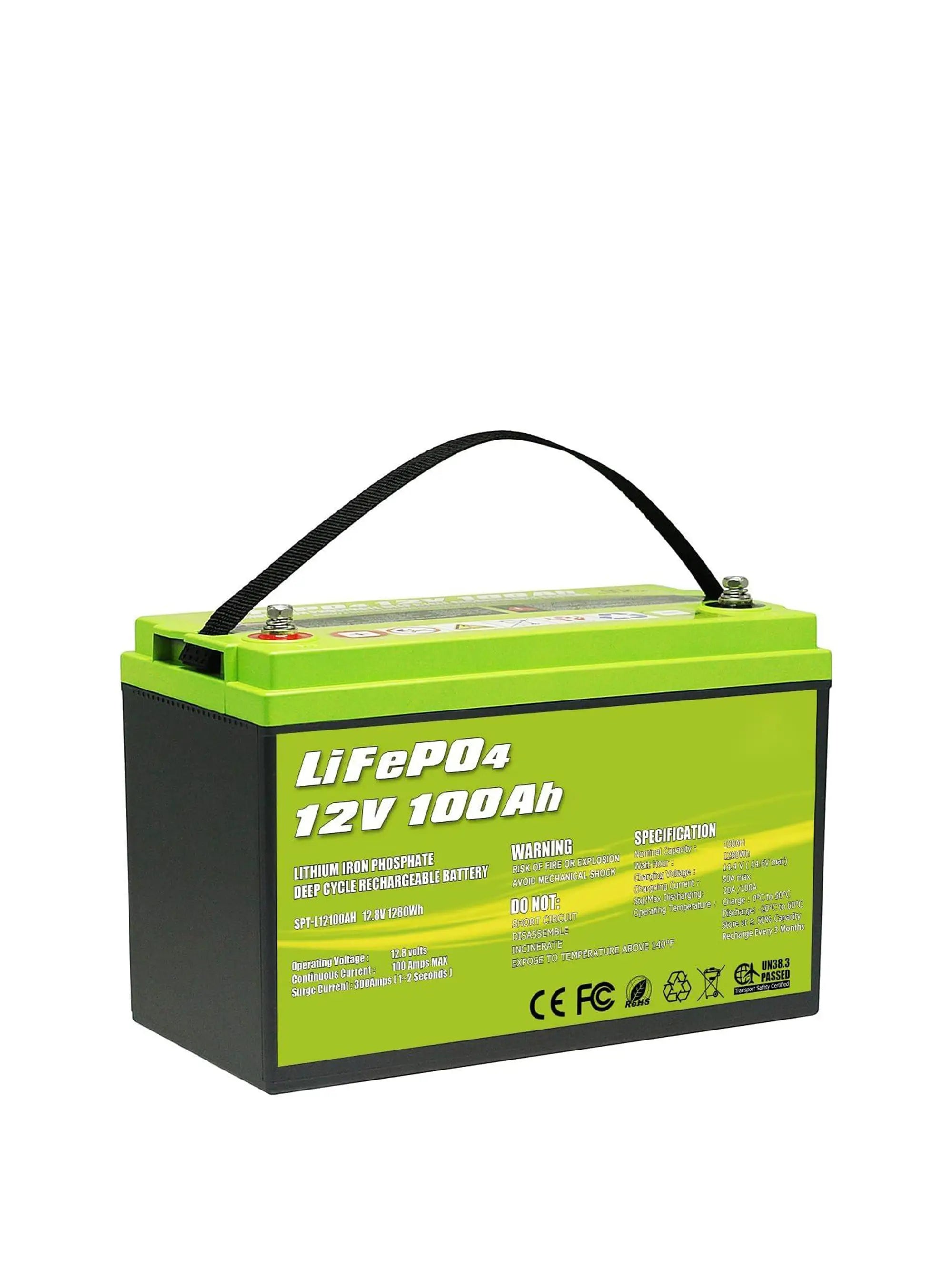 12V 100Ah LiFePO4 Deep Cycle Lithium Battery