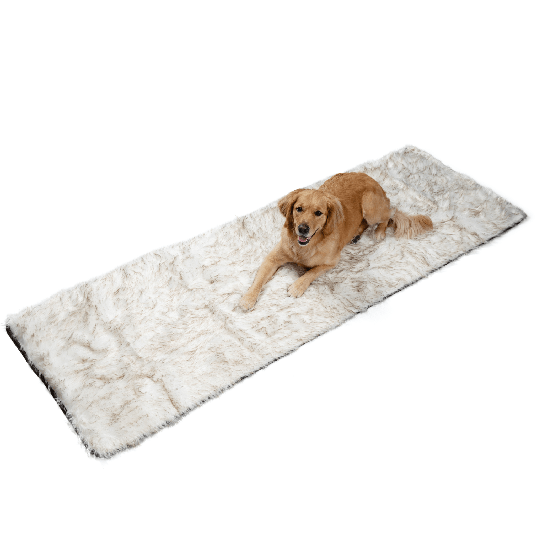 PupProtector™ Waterproof Bed Runner - White with Brown Accents