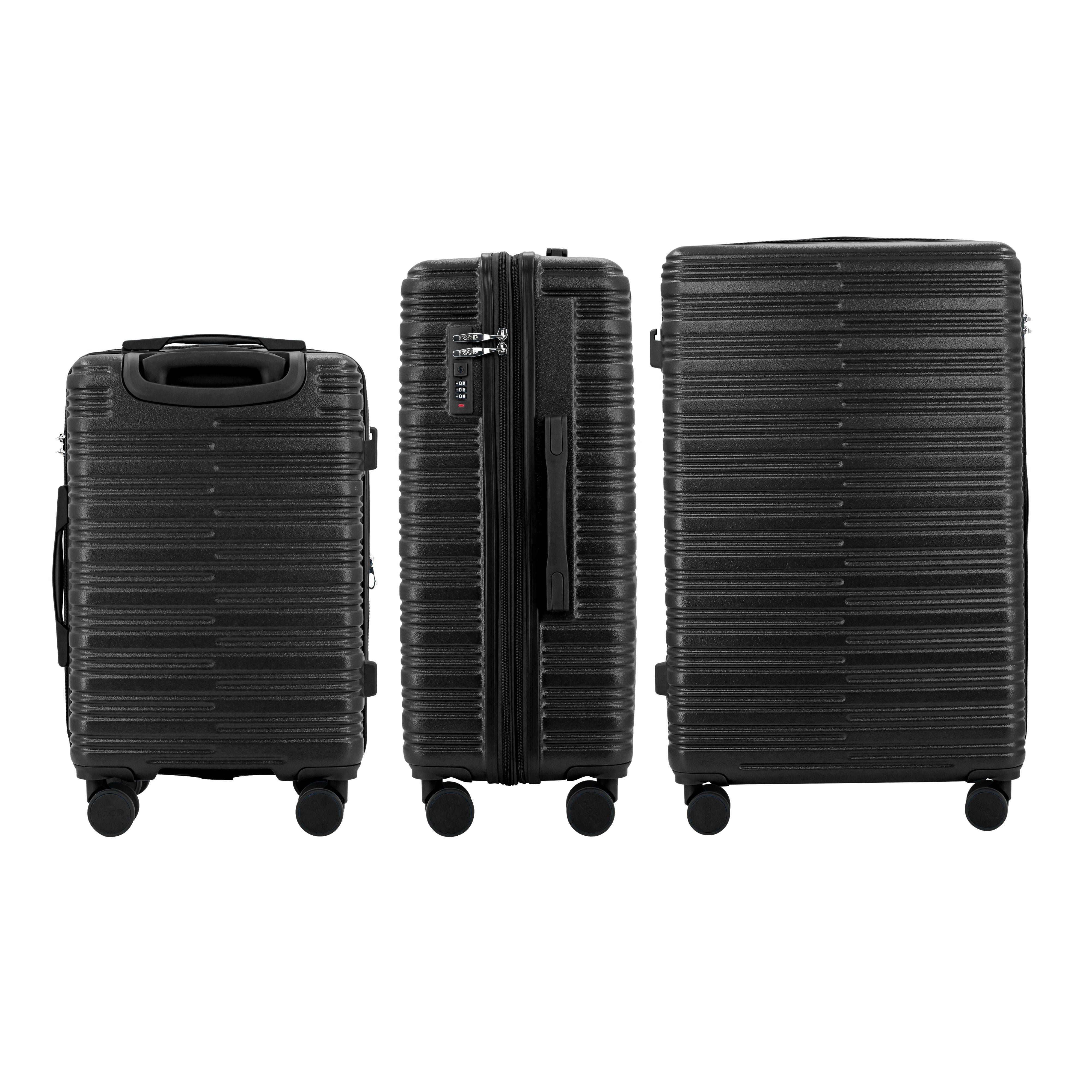 Romeo Expandable 3-Piece Spinner Luggage Set with Lock