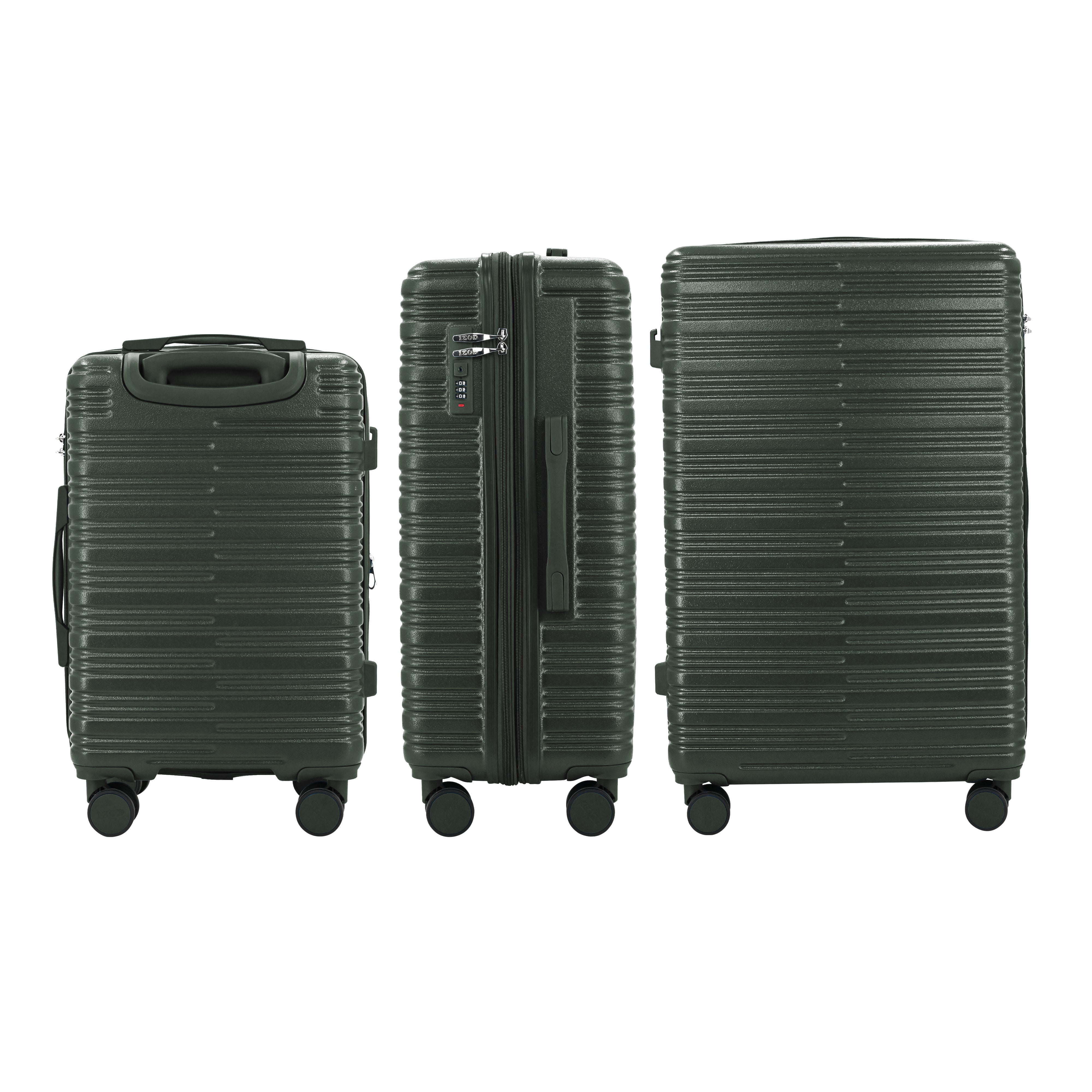 Romeo Expandable 3-Piece Spinner Luggage Set with Lock