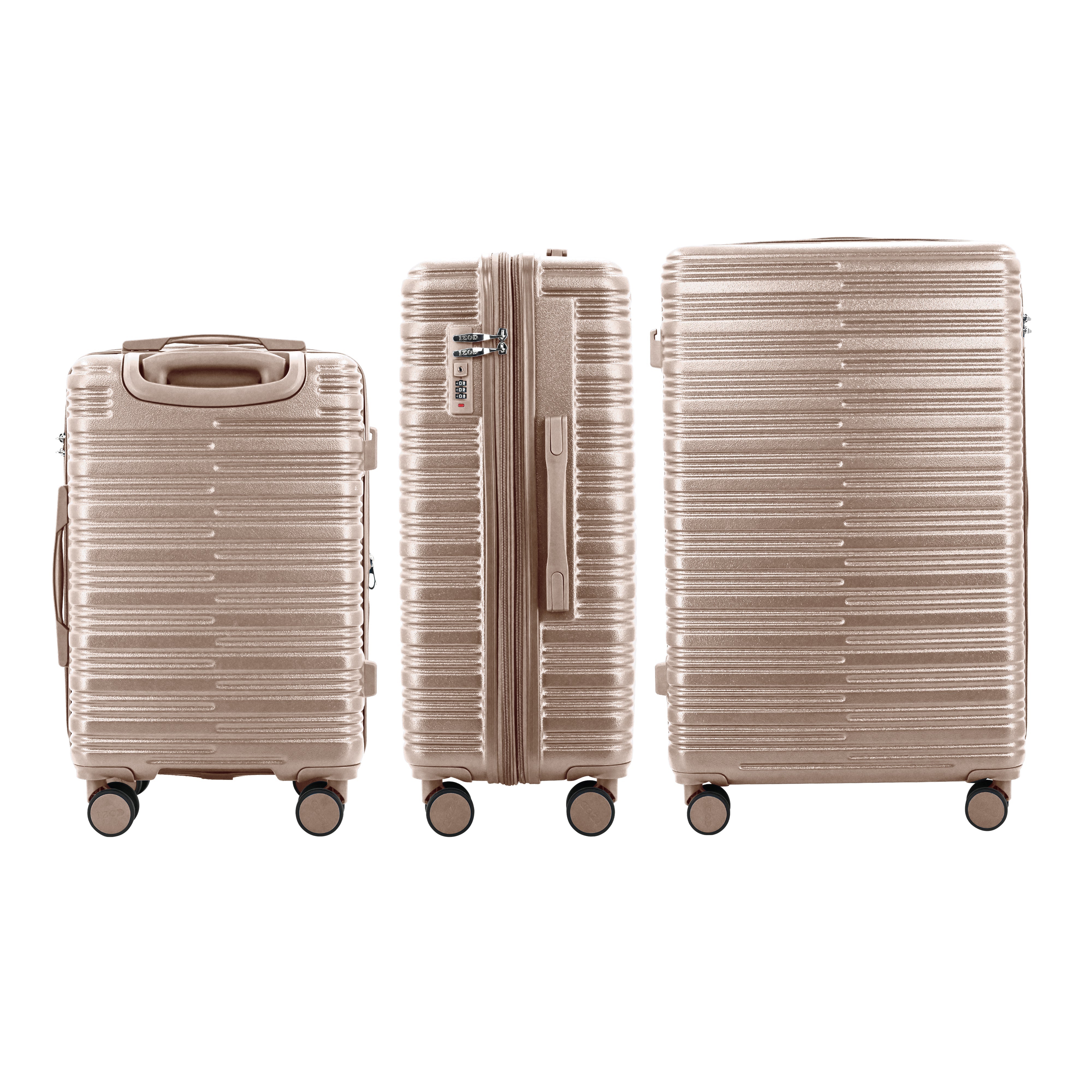 Romeo Expandable 3-Piece Spinner Luggage Set with Lock