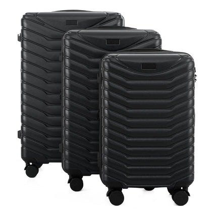 Phantom Expandable 3-Piece Spinner Luggage Set with Lock