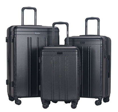 Zoe Expandable 3-Piece Spinner Luggage Set with Lock