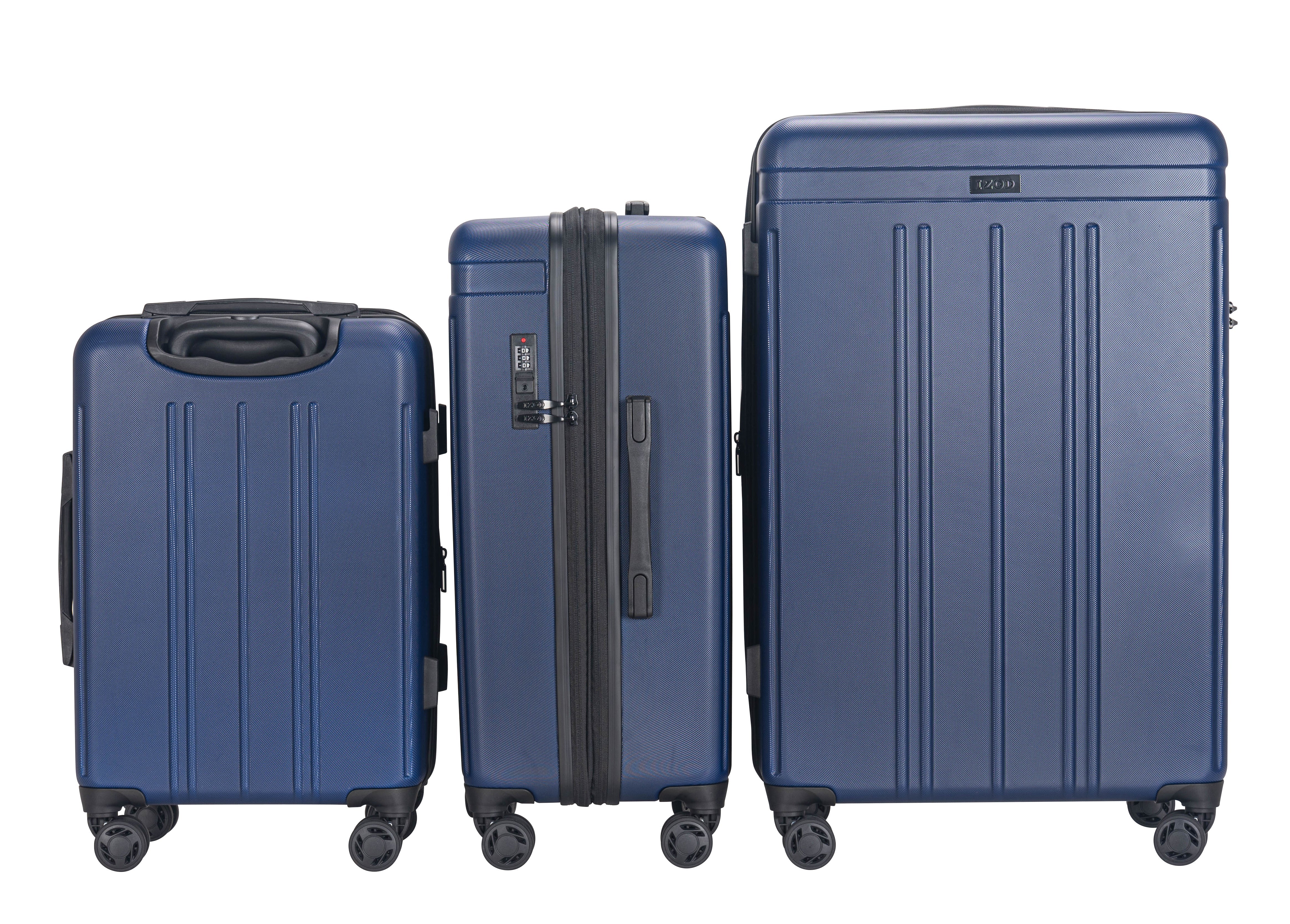 Zoe Expandable 3-Piece Spinner Luggage Set with Lock
