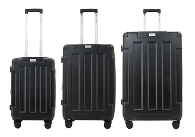 Hawk Expandable 3-Piece Hardside Spinner Luggage Set - 20" 24" 28" with Combination Lock