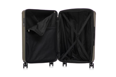 Hawk Expandable 3-Piece Hardside Spinner Luggage Set - 20" 24" 28" with Combination Lock