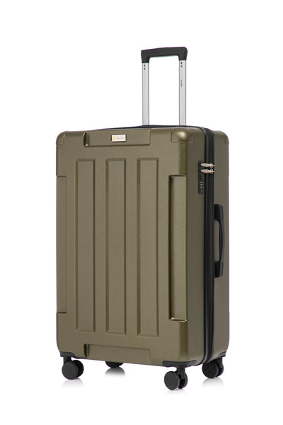 Hawk Expandable 3-Piece Hardside Spinner Luggage Set - 20" 24" 28" with Combination Lock