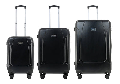 LUNA Expandable 3-Piece Spinner Luggage Set with Lock