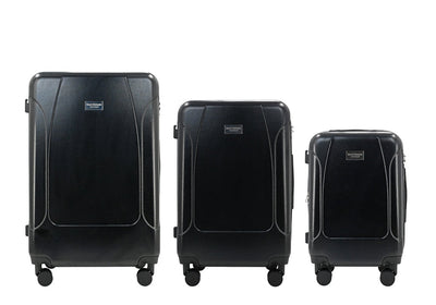 LUNA Expandable 3-Piece Spinner Luggage Set with Lock