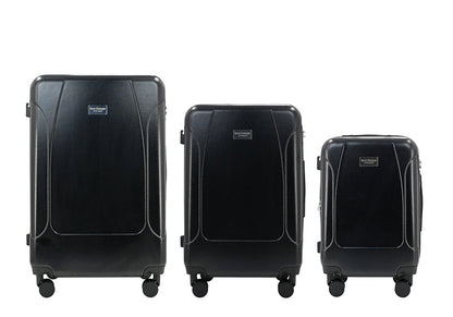 LUNA Expandable 3-Piece Spinner Luggage Set with Lock