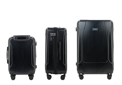 LUNA Expandable 3-Piece Spinner Luggage Set with Lock