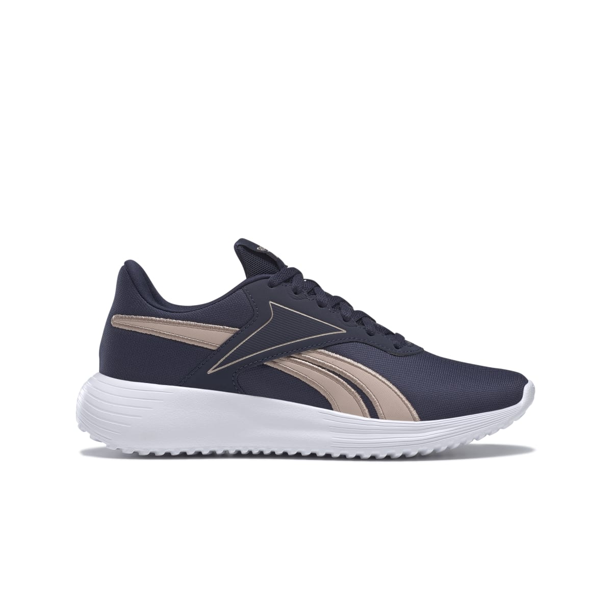 REEBOK H00891 LITE 3.0 Women's (Medium) Navy/Rose Gold/White Textile Running Shoes